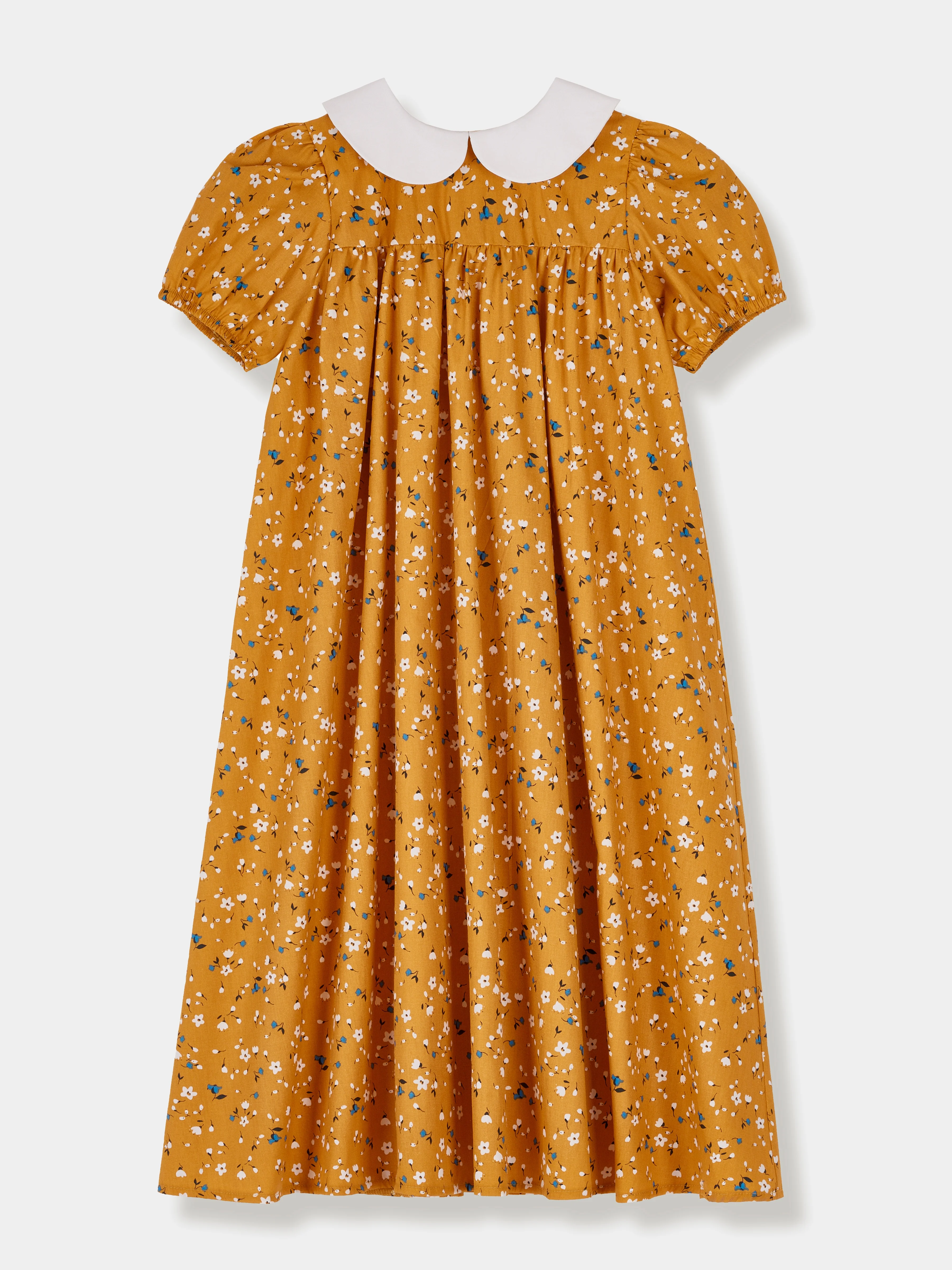 Желтое платье с цветочками