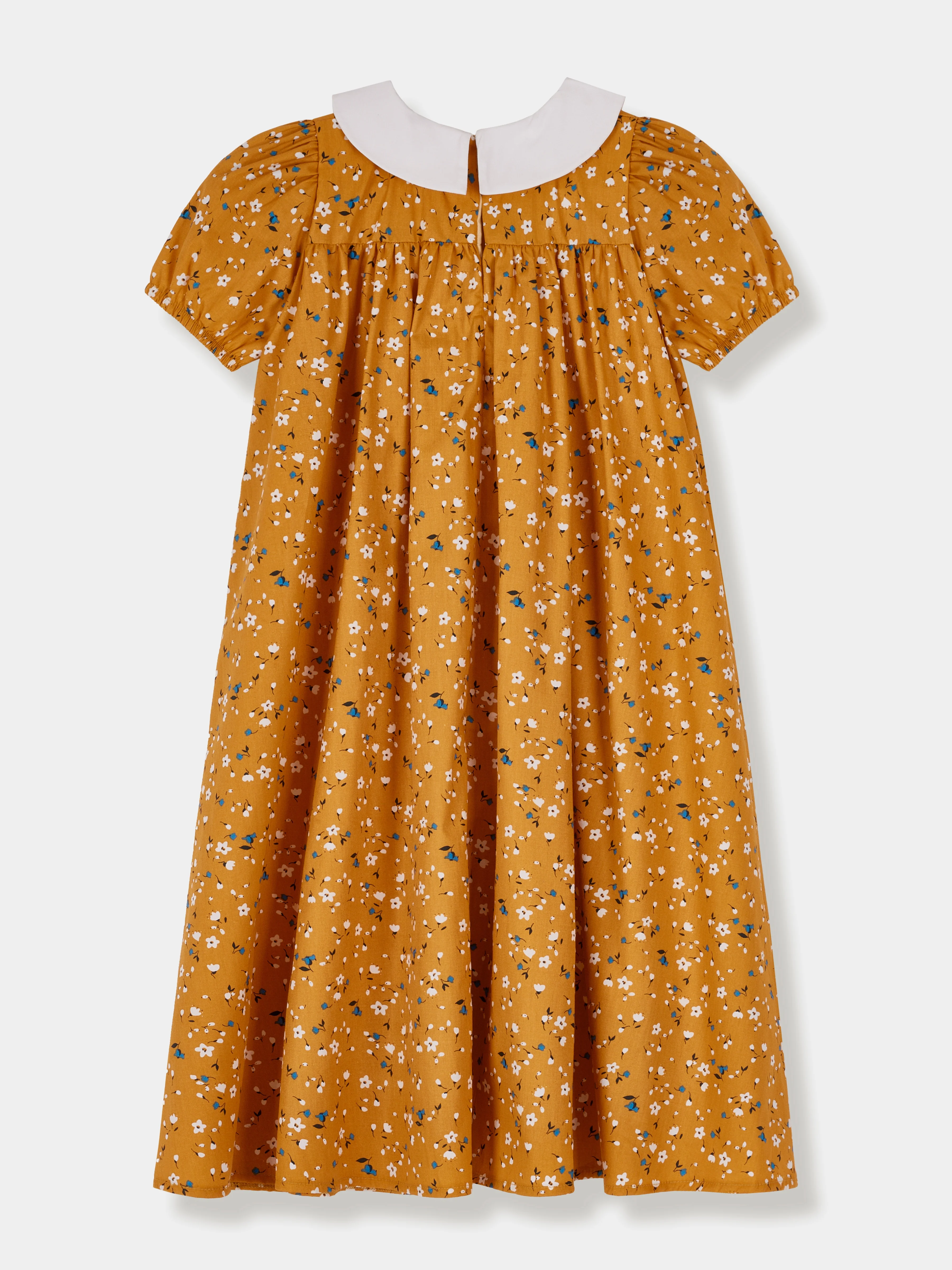 Желтое платье с цветочками